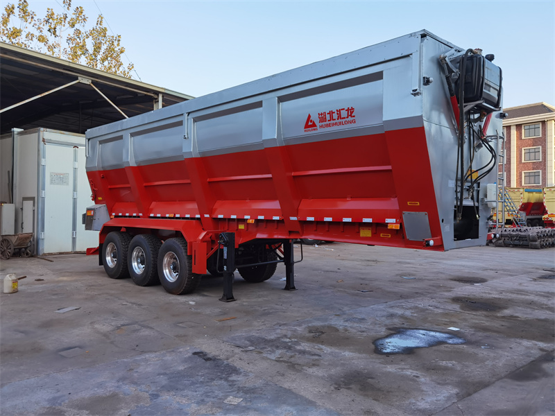 單胎5立柱UV型HLV9404ZLS-履帶式傳送帶自卸半掛車（短點的）